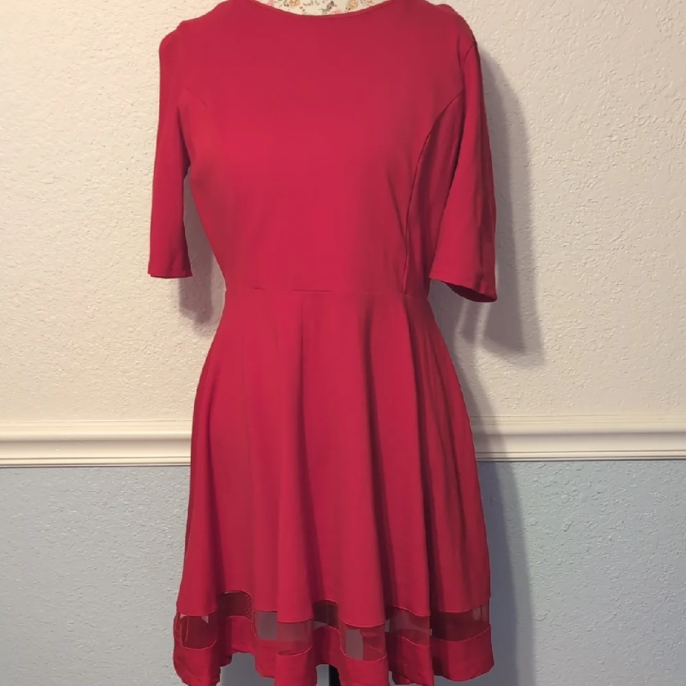 Lulu's Sheer Skater Dress - Picture 2 of 7